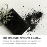Handcrafted Charcoal Detox Bar, natural soap for clear and refreshed skin