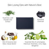 Charcoal Detox Bar made with organic ingredients, purifying natural skincare soap
