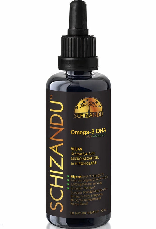 Bottle of Omega-3 DHA with rosemary oil, Schizandu