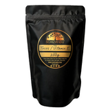 A black stand-up pouch of Schizandu Tocos / Vitamin E 200g, featuring a circular gold and white label on the front, set against a plain white background.