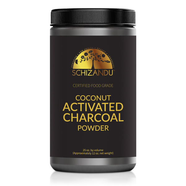 Coconut Activated Charcoal Powder 25 oz volume package, Schizandu