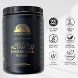 Activated Charcoal Powder, Organic, From COCONUT, Certified Food Grade, 25 oz JAR (12 oz by WEIGHT)