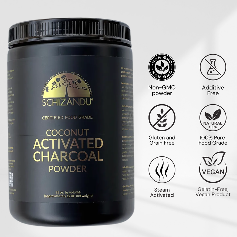 Activated Charcoal Powder, Organic, From COCONUT, Certified Food Grade, 25 oz JAR (12 oz by WEIGHT)