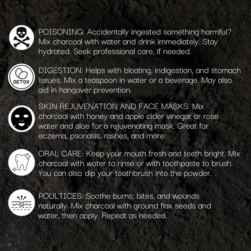 Activated Charcoal Powder, Organic, From COCONUT, Certified Food Grade, 25 oz JAR (12 oz by WEIGHT)