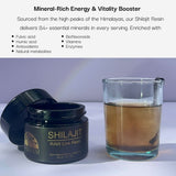 Schizandu Himalayan Live RAW Shilajit Resin supplement for energy and strength with 84 minerals