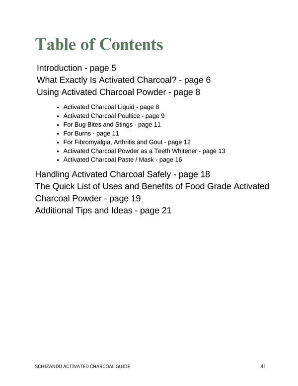 The Simple Uses and Wonderful Benefits of Food Grade Activated Charcoal - in English / Spanish, eBook