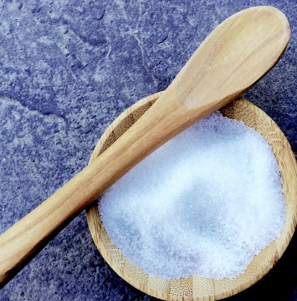 Organic Sulfur in a bowl with a spoon on it, Schizandu