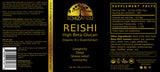 Reishi high beta glucan organic 8 by 1 dual extract packaging and supplement facts, Schizandu