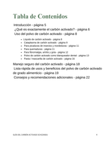 Usos y Beneficios del Carbón Activado de Grado Alimenticio – eBook en Inglés y Español