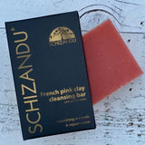 Schizandu French pink clay bar with soft rose color for gentle cleansing.
