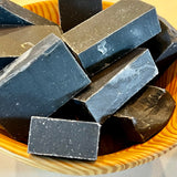 Natural charcoal soap bar for detoxifying pores and promoting clear skin