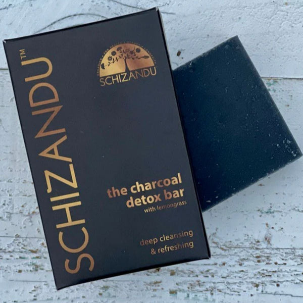 Schizandu Charcoal Detox Bar, natural activated charcoal soap for deep cleansing